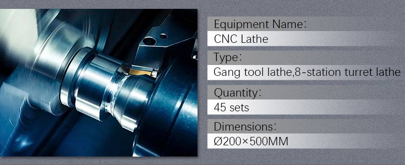 close up of Chiheng's cnc lathe turning a type of material