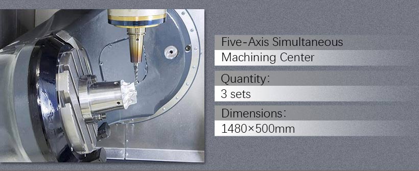 close up of Chiheng's five aixs machining process