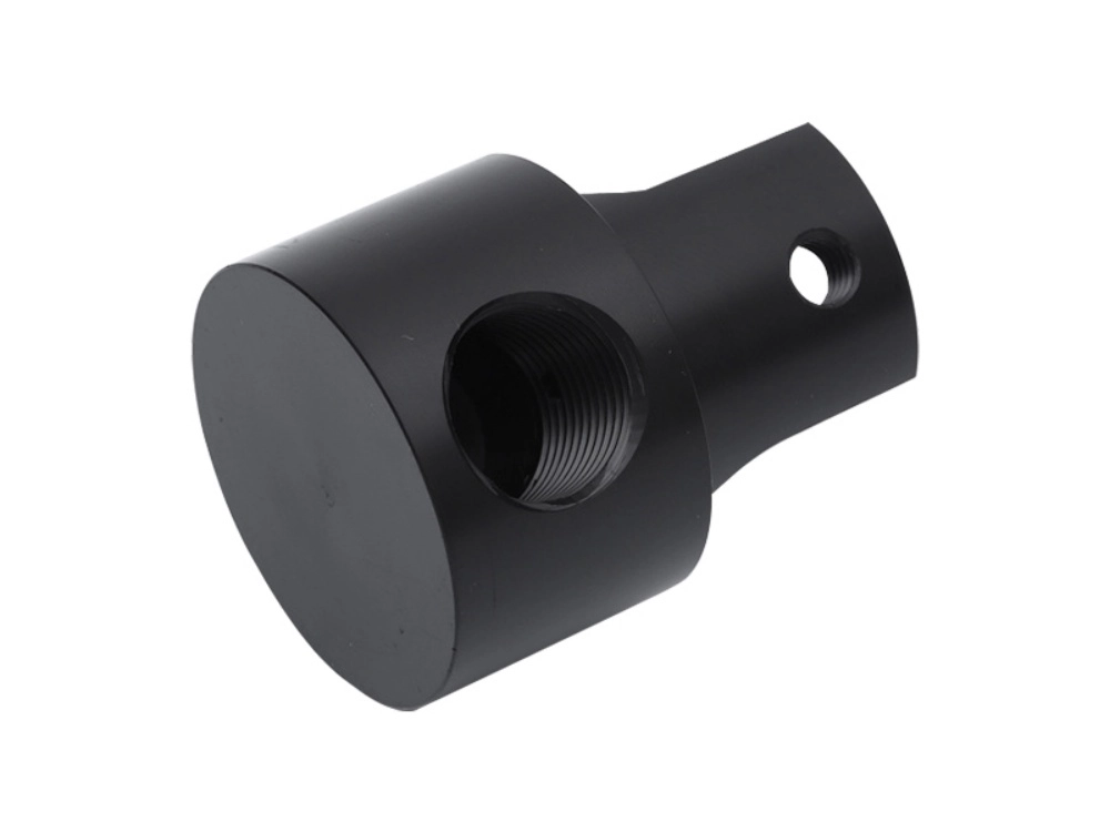 CNC turned black ABS tapered end cap and knob