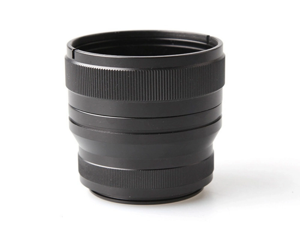CNC turned PC camera lens focus ring with knurled grip