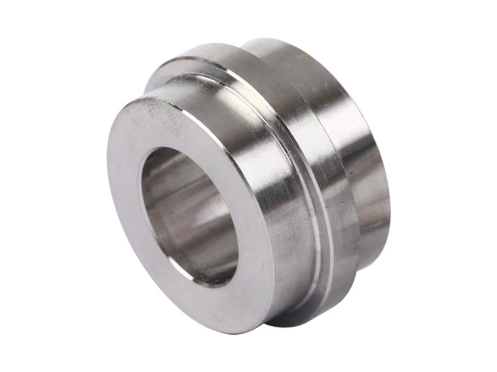 CNC turned titanium alloy matte ring bearing seat — precision machining