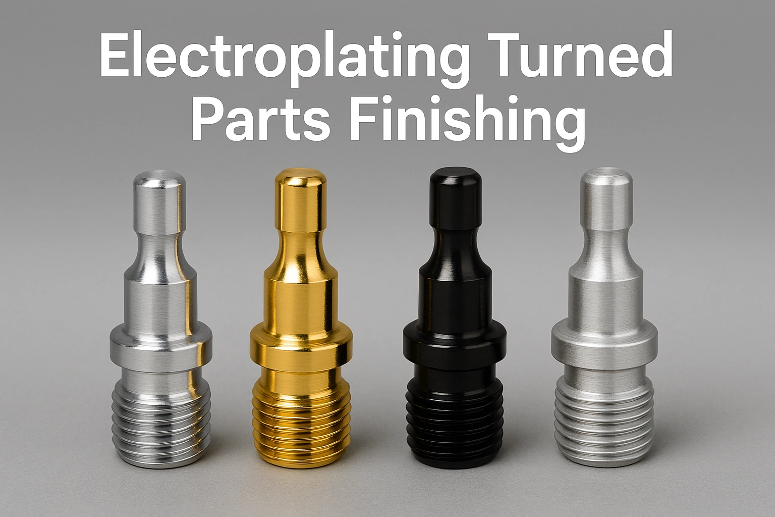Turned Parts with four types of electroplating Finishing performance