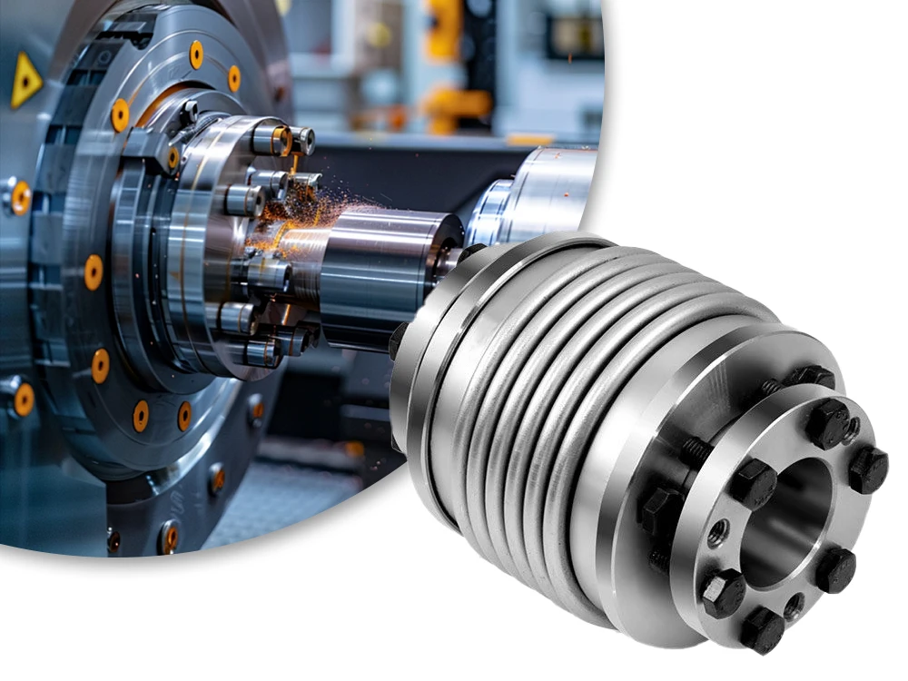 custom bellows coupling for servo motor with zero backlash and high precision