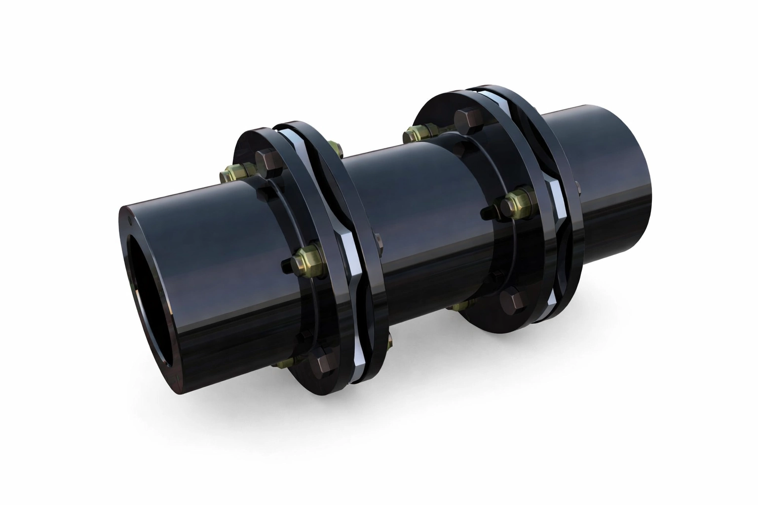 Disc flexible coupling with stainless steel disc pack for high-speed precision drives