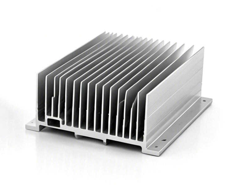 Custom aluminum heat sink extrusion with optimized fin array for thermal management