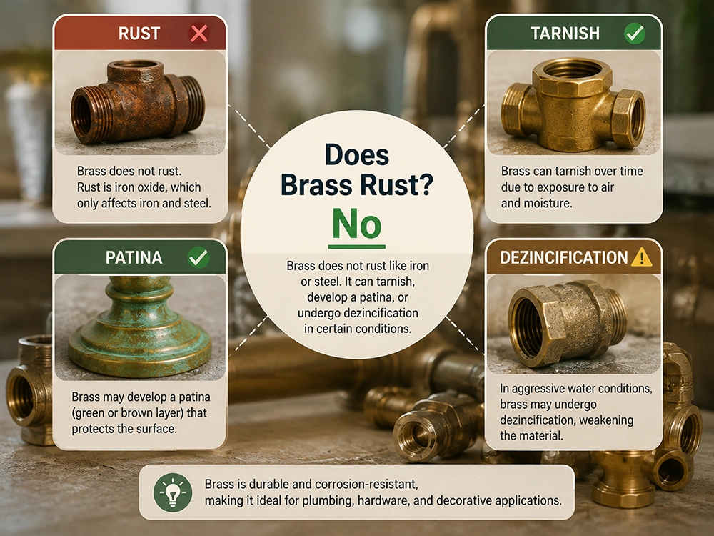 Does brass rust? Brass tarnish, patina, and corrosion explanation