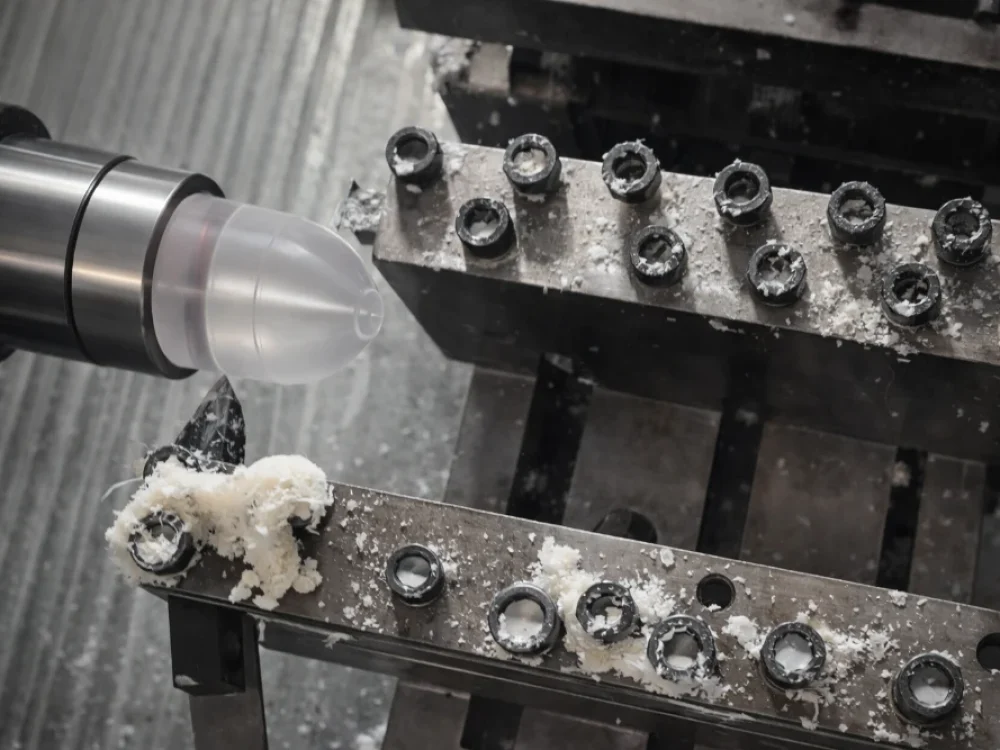 CNC turned acrylic parts for cylindrical and round PMMA components